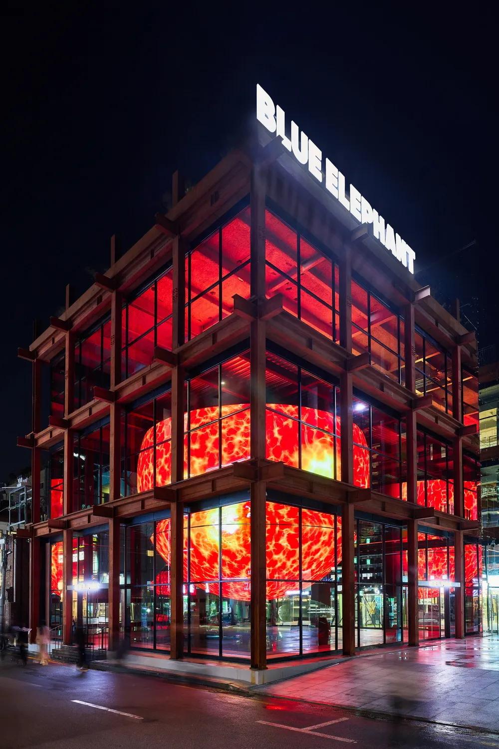 Blue Elephant Space Seongsu interior media art sphere