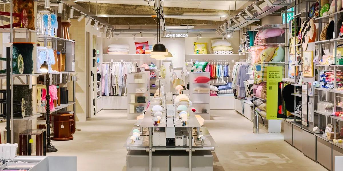 EGU Home Seongsu store interior with home decor and lifestyle items