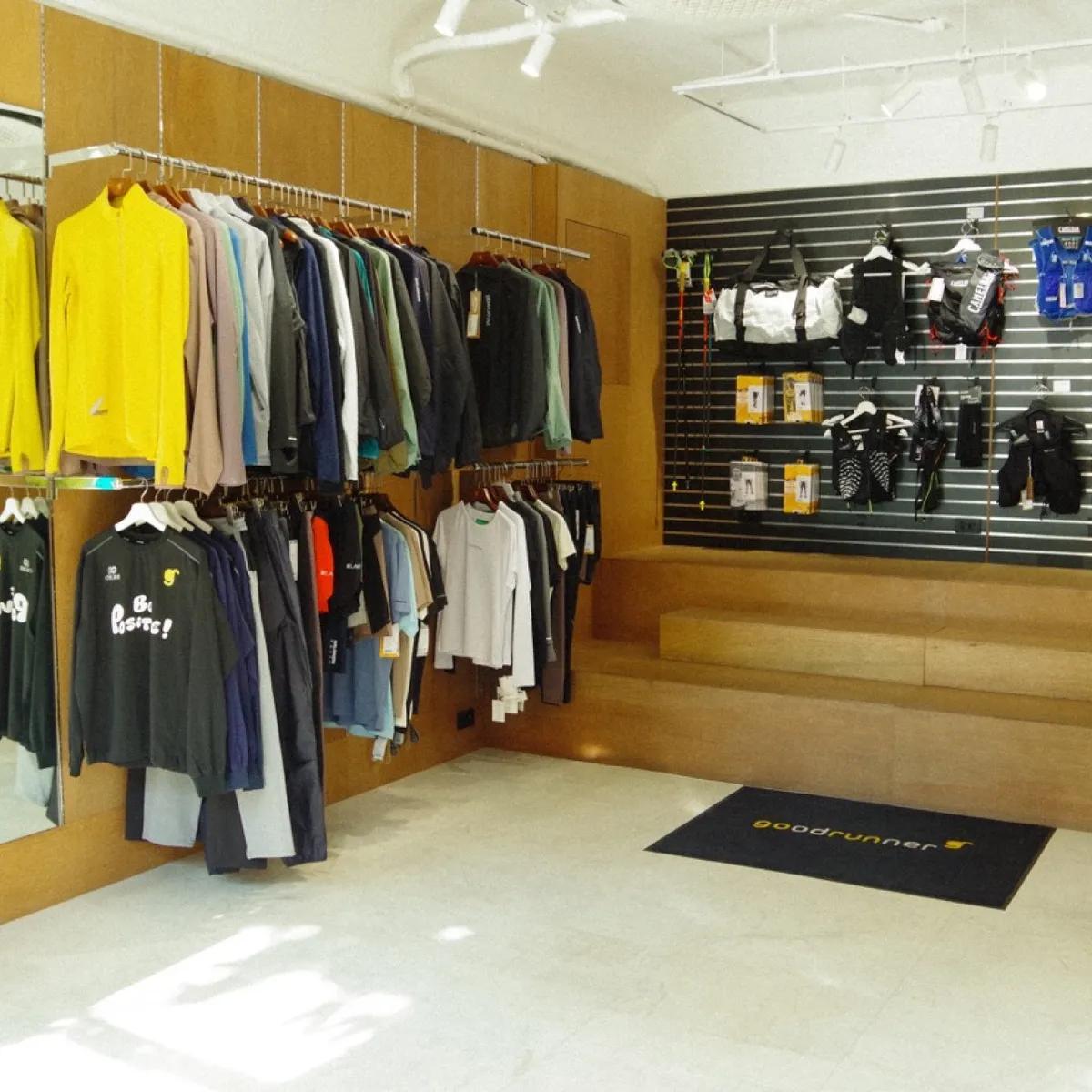 Good Runner Company Seongsu store interior with running shoes
