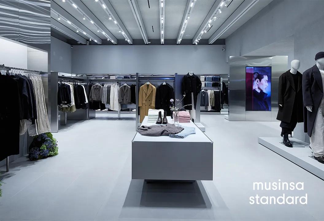 Musinsa Standard Seongsu store interior with clothing displays